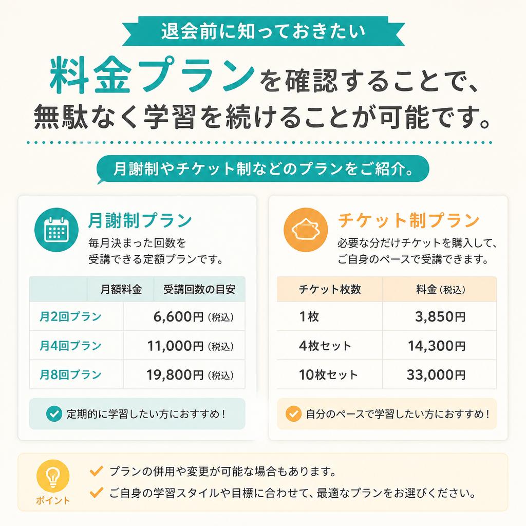 安心して学べる料金プラン