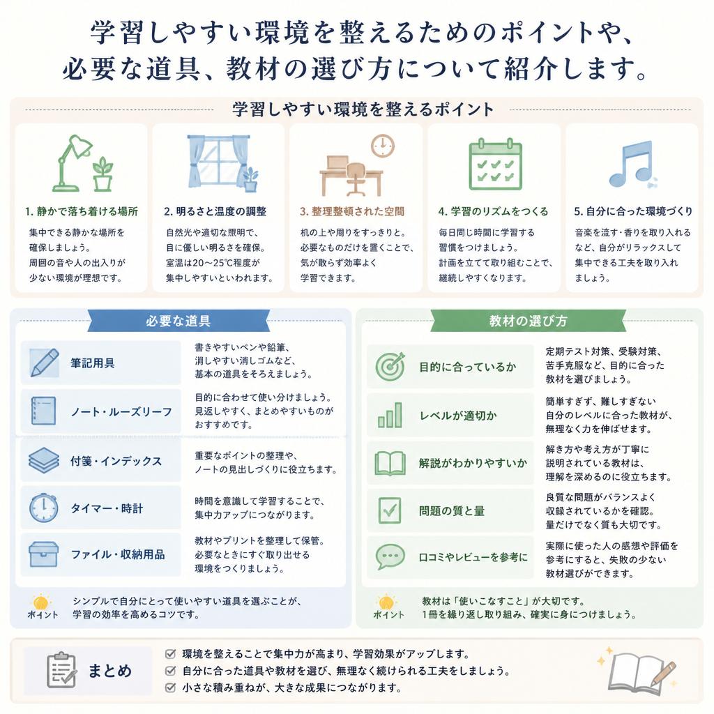 自宅学習を効果的にする環境作り