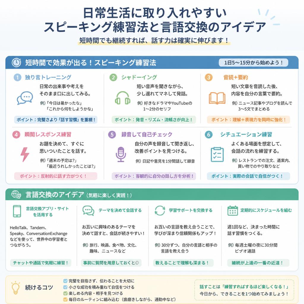 具体的な練習法を紹介！