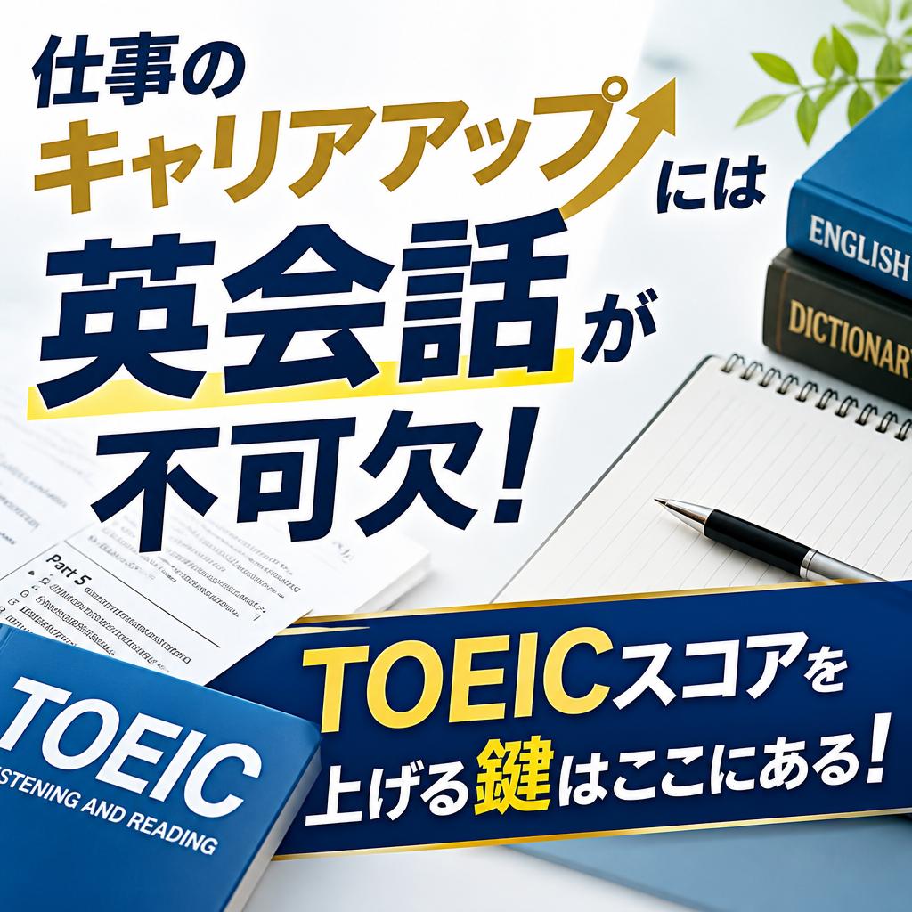 仕事のキャリアアップには英会話が不可欠！TOEICスコアを上げる鍵はここにある！