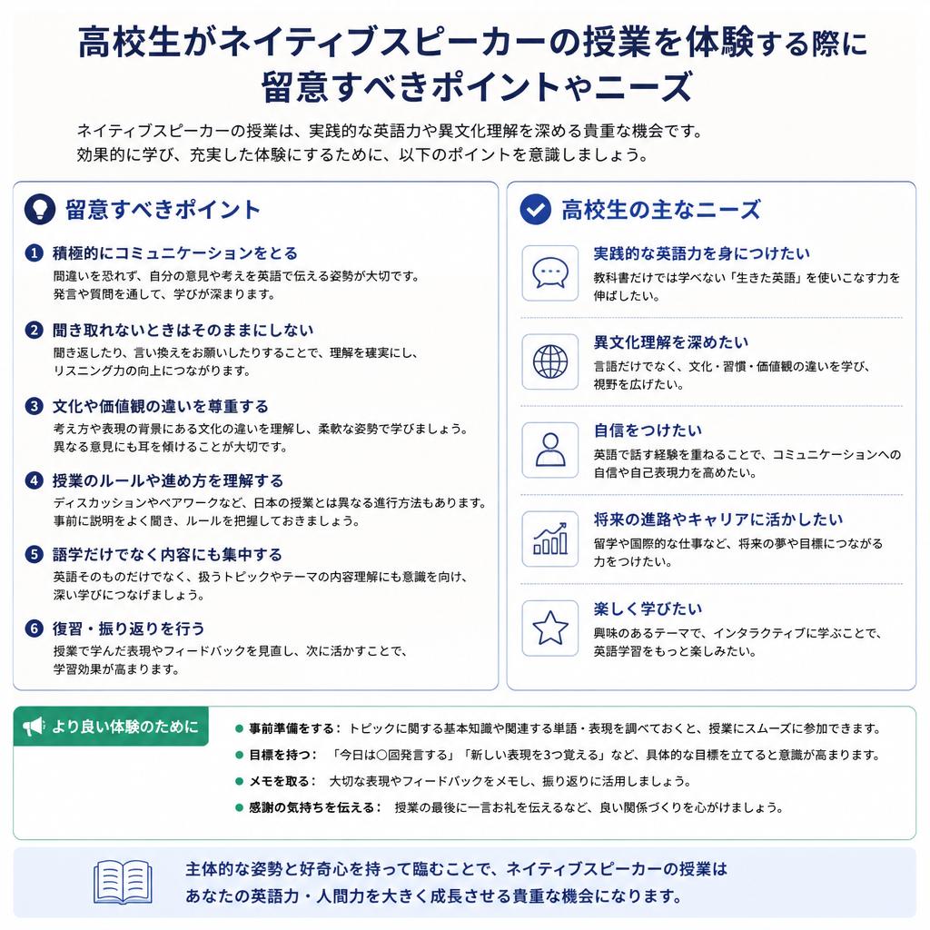 2. 高校生向け体験レッスンのポイント