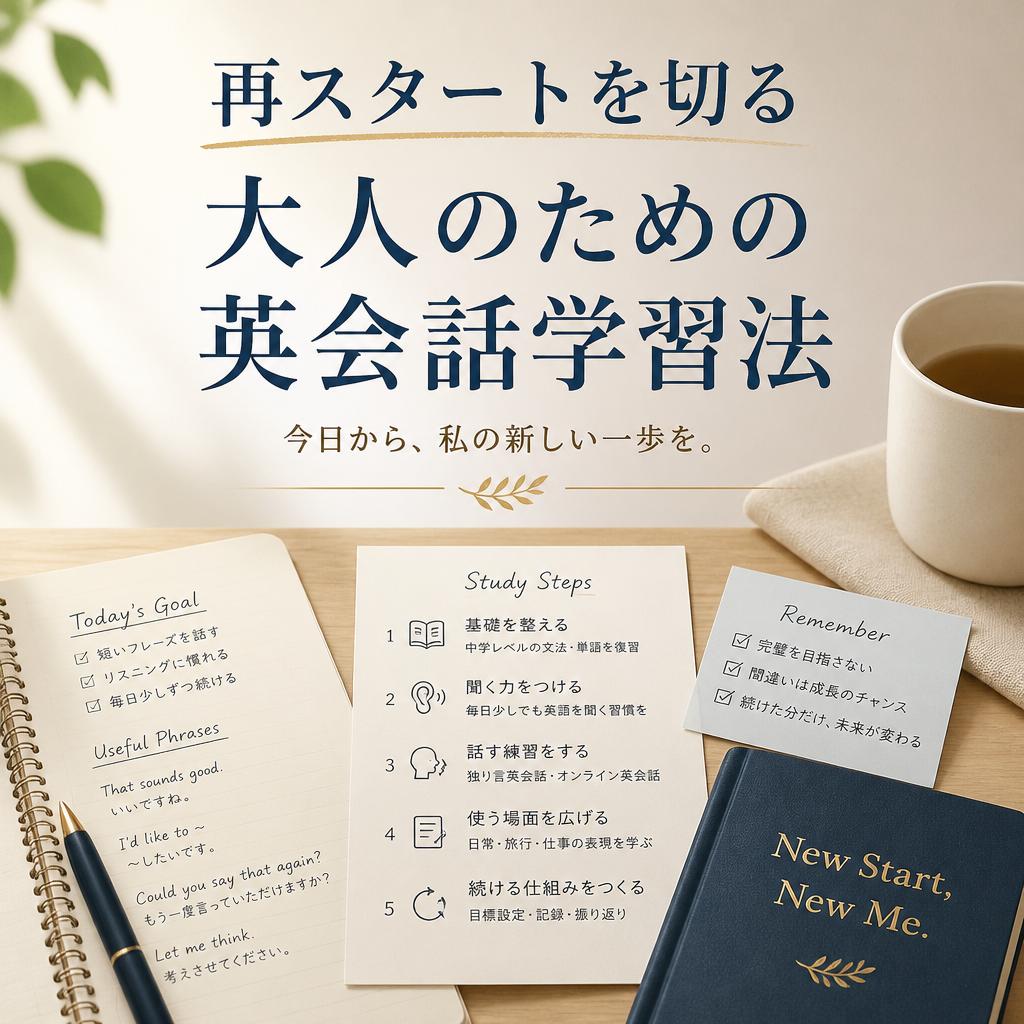 再スタートを切る大人のための英会話学習法