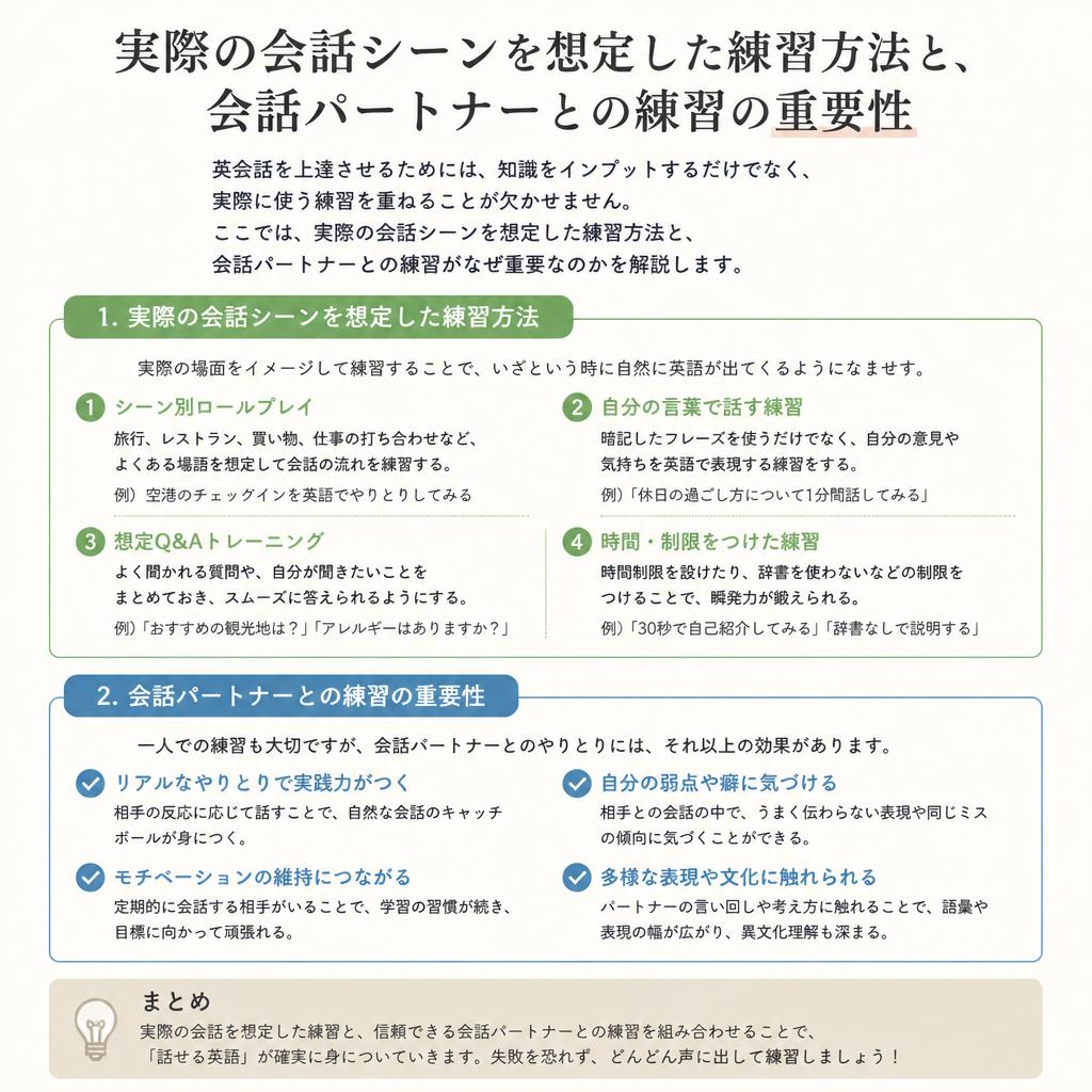 4. ステップ3:実践的な会話練習