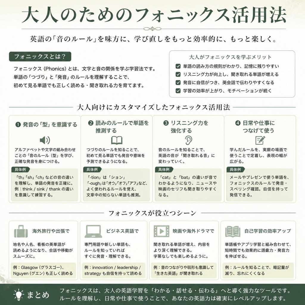大人のためのフォニックス活用法