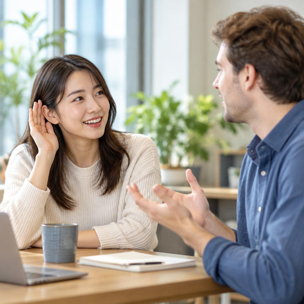 聞き返せる人は、英会話が伸びる人。相手への礼儀を大切に、自信を持って話そう。