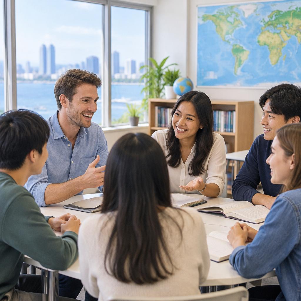少人数だから、話すチャンスが広がる。毎回の出会いが会話力に